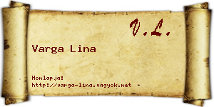 Varga Lina névjegykártya